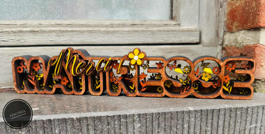 Mot "Maîtresse" 3D personnalisable