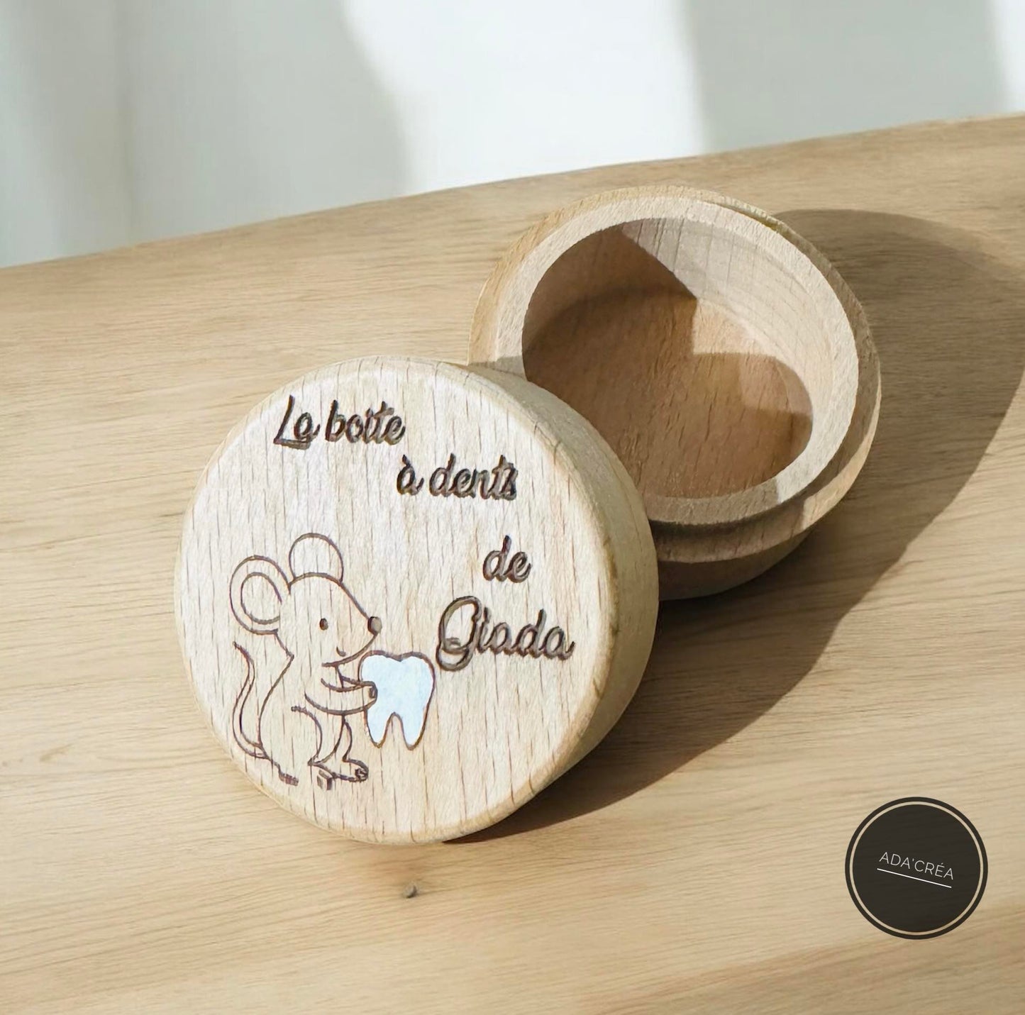 Boîte à dents rondes personnalisée