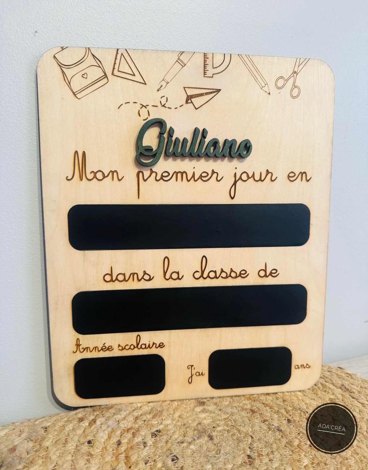Panneau rentrée scolaire "Ardoise"