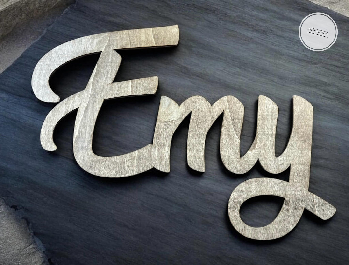 Prénom en bois brut personnalisable